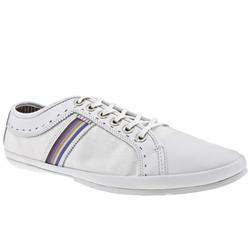 Ted Baker Male Ted Baker Tompa Fabric Upper Lace Up Shoes in White