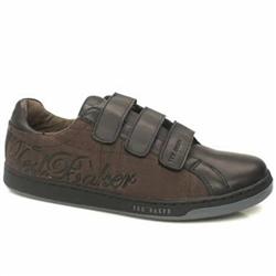 Ted Baker Male Thrush Strap Leather Upper Fashion Trainers in Black