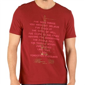 Mens Lawnch Space Rocket T-Shirt Red