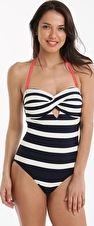 Ted Baker, 1295[^]271082 Navy Stripe Swimsuit - Navy