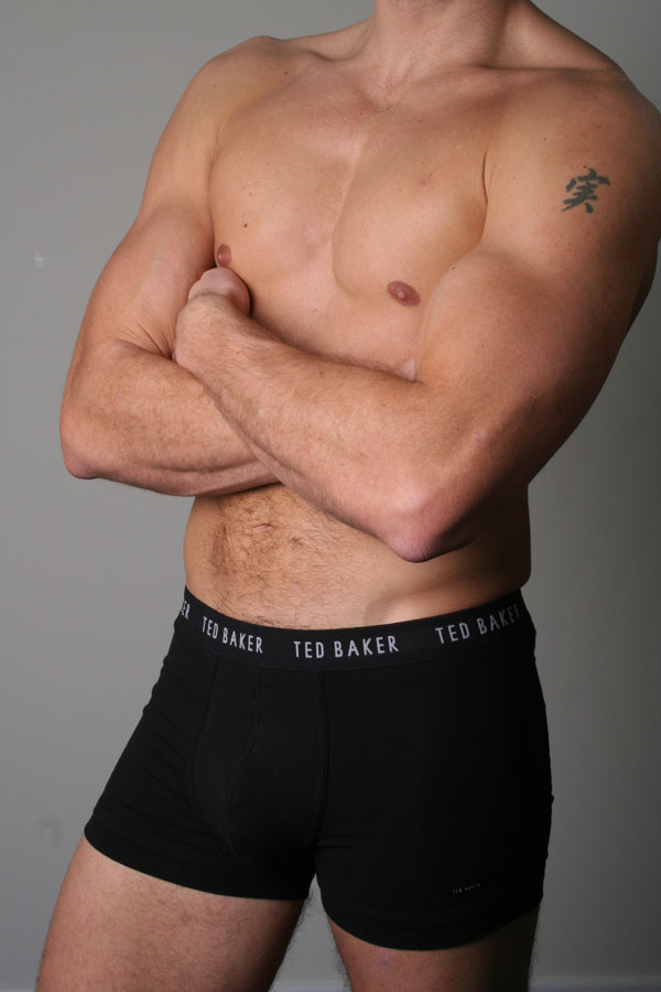 Trunky Boxers with Moulded Pouch in Black by Ted Baker