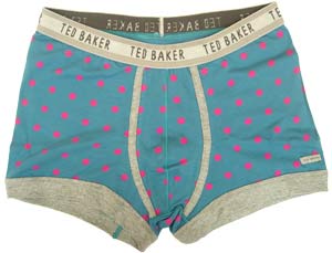 Turquoise Novelty Spotty Boxers by