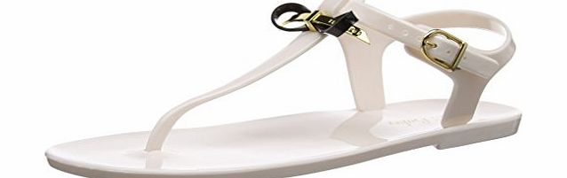 Verona, Women Wedge Heels Sandals, Off White (Cream/Black), 5 UK (38 EU)