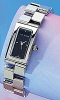 Womens Link Black Dial Bracelet Watch