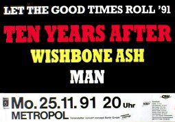YEARS AFTER Let The Good Times Roll Tour - Berlin 25th November 1991 Music Poster