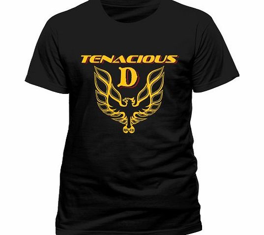 Tenacious D  Mens Fire Bird Short Sleeve T-Shirt, Black, Small