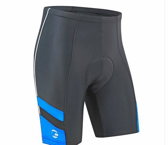 Tenn-Outdoors Mens 8 Panel Professional Moulded Pad Cycling Shorts - Black/Blue, Medium/32-34 Inch
