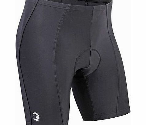 Mens 8 Panel Professional Moulded Pad Cycling Shorts - Black, Large/34-36 Inch