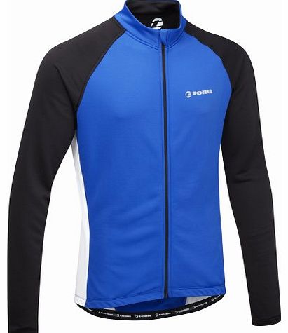 Tenn Mens Winter Weight II Cycling Race Jersey - Long Sleeve - Black/Blue 2XL