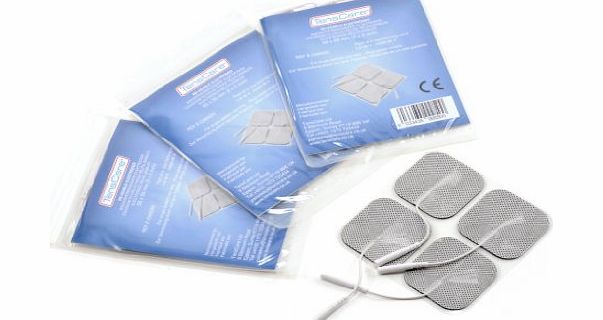TENScare  Superior Electrode pads - 4 per packet, 3 packs, 50 x 50 mm (Pack of 3)