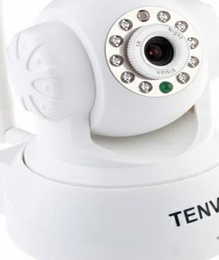 Original Tenvis professional Indoor mini wireless wifi security CCTV IP Camera webcam baby monitor JPT3815/JPT3815W, 2-way audio, night version, PT control, iphone & android mobile view - White