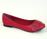 Garage Shoes - Agent - Womens Flat Shoe - Red Size 7 UK