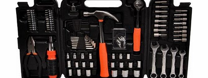 Terratek 162pc Household DIY Hand Tool Set - Screwdriver bits,drive sockets,Nut Sockets,Screwdriver ratchet and Many More