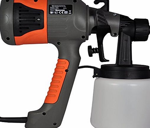 Terratek 650W Hand Held Paint Sprayer Spray Gun System, Ideal for Gloss, Satin, Varnish, Fence Paint amp; More