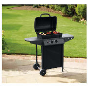 2 burner gas bbq with side tables