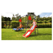 Tesco 4-in-1 Garden Playset - Swing, Slide,
