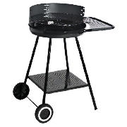 Tesco 47cm Round Trolley Charcoal BBQ with Side