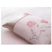 Tesco Amiee Embroidered Cushion, Pink