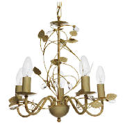 Ashley 5 Light Floral Ceiling Fitting