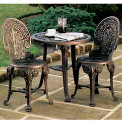 Bronze Table & Chairs