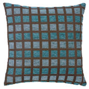 Chenille Square Cushion, Teal