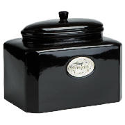 Country Kitchen Bread Canister Black