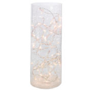 Crackle Glass Vase Lamp Small