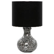Tesco Crackled effect silver table lamp
