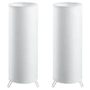 Tesco Cylinder Table Lamp Cream, Twinpack