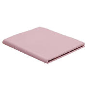 Tesco Double Fitted Sheet Double, Shell Pink