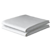 tesco Double Flat Sheet Twinpack, White