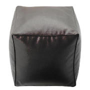 Faux Leather Bean Cube, Chocolate