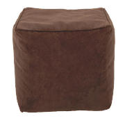 Faux Suede Bean Cube, Chocolate