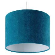 Tesco Faux Suede Drum Shade, Teal