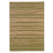 tesco Flatweave Stripes, 120x170cm, Green