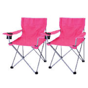 folding armchair pink 2 pack