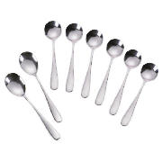 forged round 6 piece soup spoon & serving