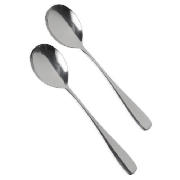 tesco forged round serving spoon 2 pieces