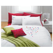 Fortuna Embroidered Duvet Set Double, White