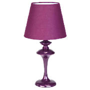 Tesco Funky Spindle table lamp plum