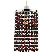 Glass Beaded Cylinder Pendant Berry