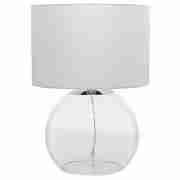 glass bobble table lamp clear