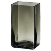 Glass Tank Vase 18cm Grey