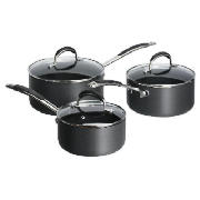 Tesco Go Cook Hard Anodised 3 Piece Set