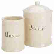 Heritage Biscuit & Utensil Canister Set