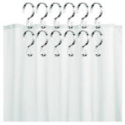 Ivory Print Polyester Shower Curtain &