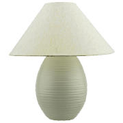 Tesco Ivory Ribbed Table Lamp