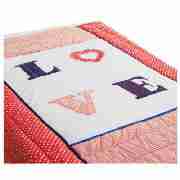 Tesco Kids Embroidered Quilt Love