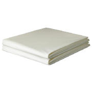 tesco Kingsize Flat Sheet Twinpack, Cream