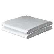 tesco Kingsize Flat Sheet Twinpack, White